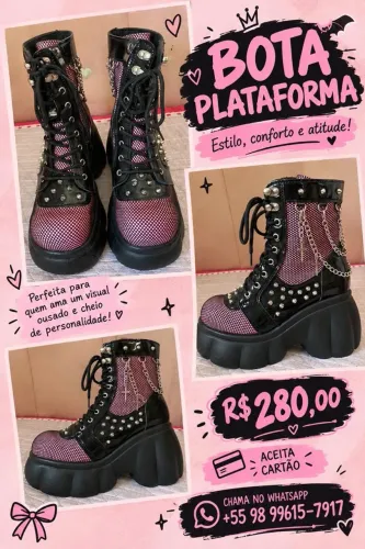 ? BOTA PLATAFORMA ROCKER ? ESTILO E ATITUDE! ?