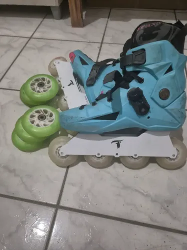 Patins traxart: revolt, rodas 110mm/80mm e base sólida hibrida+original