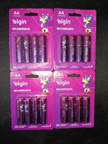 Pilhas Recarregáveis AA ELGIN 2700mAh Kit com 4 unidades
