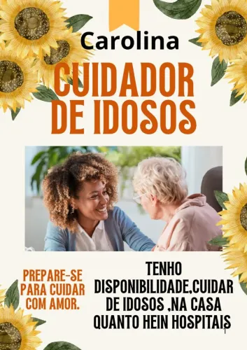 Cuidadora de idosos ou de pessoas que necessitam de acompanhamento hospitalar