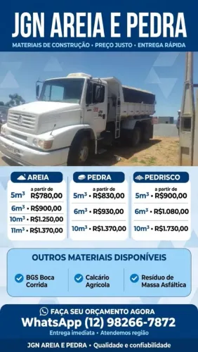 Areia , pedra , pedrisco, calcario aglicola, rezido asfalto,o melhor preço da região