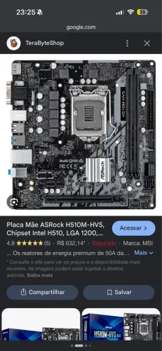 Placa mãe asrock H510m HVS Lga 1200