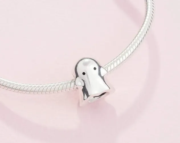 Pingente Pandora Fantasma Pac-man Prata