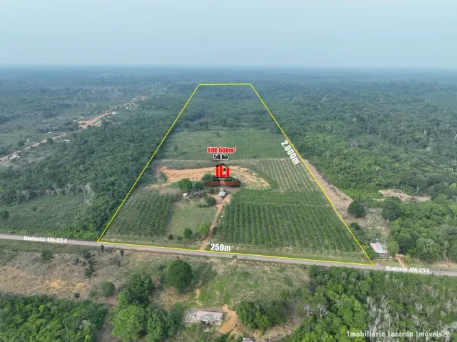 Fazenda em Autazes medindo 500.000m² de terreno com Registro de Imóveis