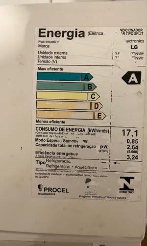 Ar condicionado LG Split ótimo estado pra vender logo