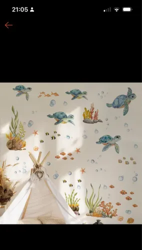 Adesivo decorativo fundo do mar