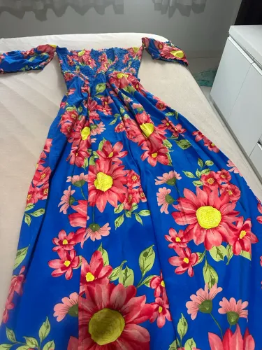 Vestido longo estampado São João 