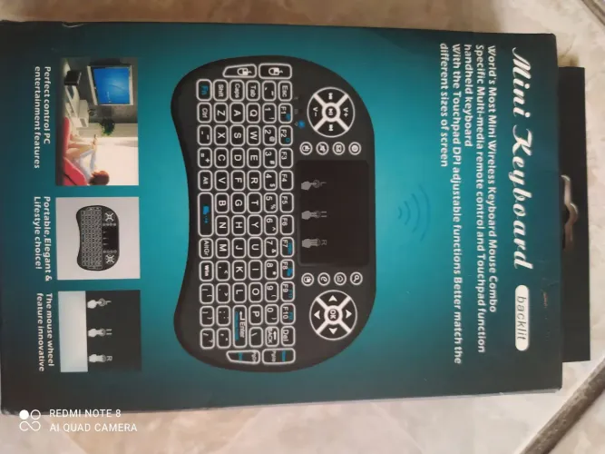 Mini teclado e mouse wireless