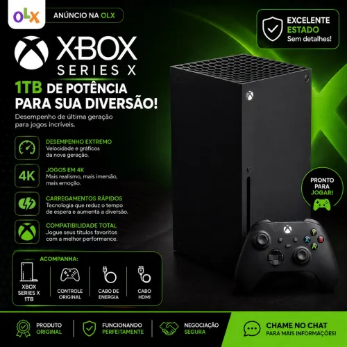 ? XBOX SERIES X 1TB - PRONTO PARA JOGAR! ?