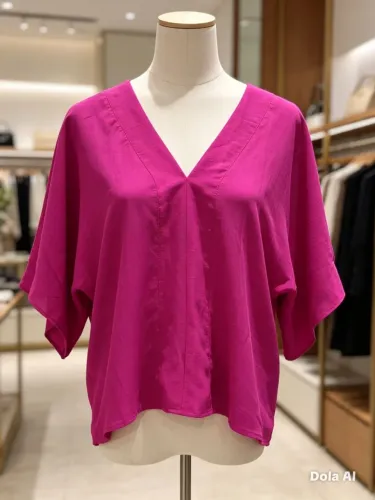 Blusinha Pink em viscose M - Nova