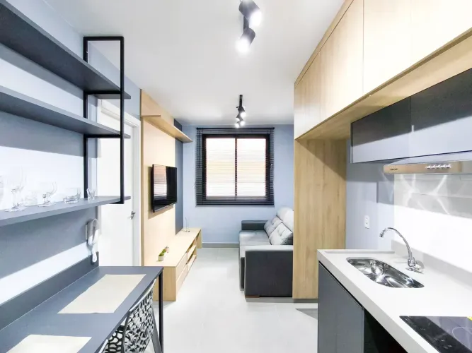Apartamento mobiliado 1 dormitório para locação - Butantã - ACADEPOL - USP P1 - São Paulo