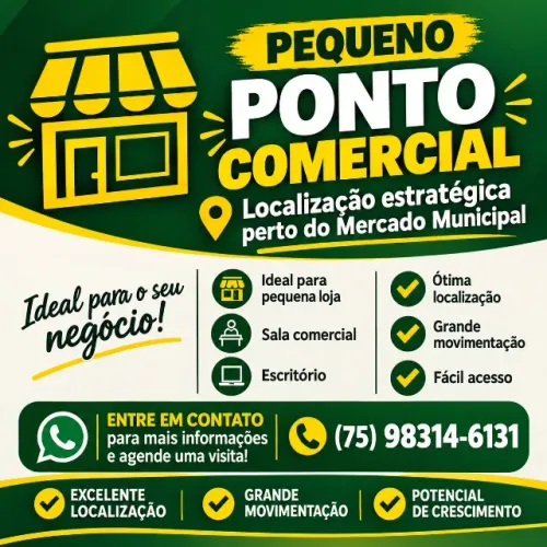 Ponto Comercial no centro