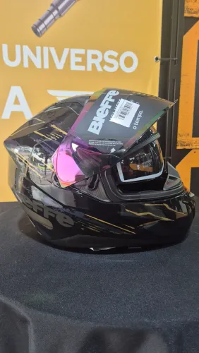 Capacete Bieffe Hunting preto/dourado tam 60