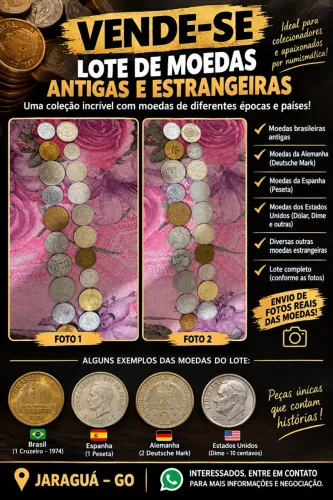 Moedas antiga de colecionador