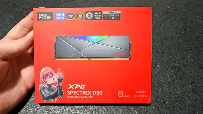 Memória RAM XPG Spectrix D50 RGB 16GB (2x8GB) DDR4 3600MHz