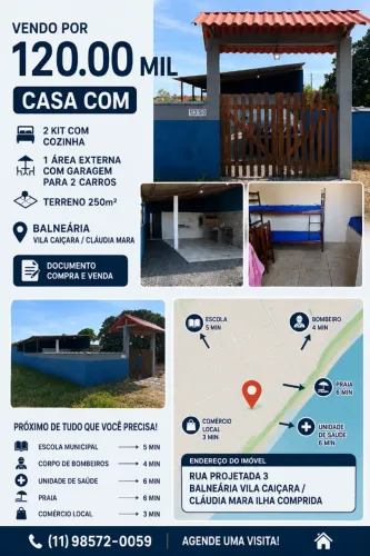 Casa na Ilha comprida balneário vila Caiçara 