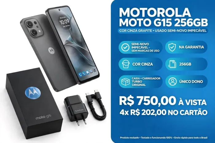 Vendo Motorola G15 somente venda