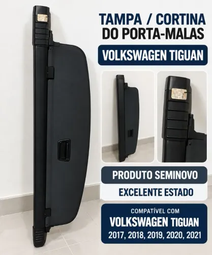 Tampa Cortina Porta Malas VW Tiguan 2017 a 2021 Original Seminova