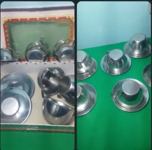 Conjunto de xícaras tramontina inox