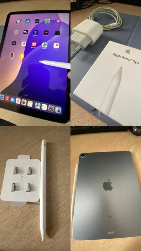 OPORTUNIDADE IPAD NOVÍSSIMO COMPLETO SEM DETALHES + APPLE PENCIL ORIGINAL + KIT PONTA