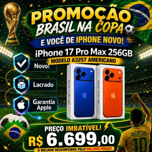 SUPER PROMOÇÃO! iPhone 17 Pro Max 12/256GB Aparelhos Novos Lacrados Com Garantia Apple