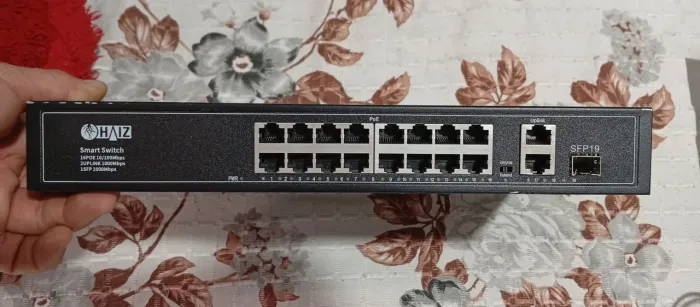 Switch PoE Híbrido da Haiz (modelo HZ-EL1319P-1SEA