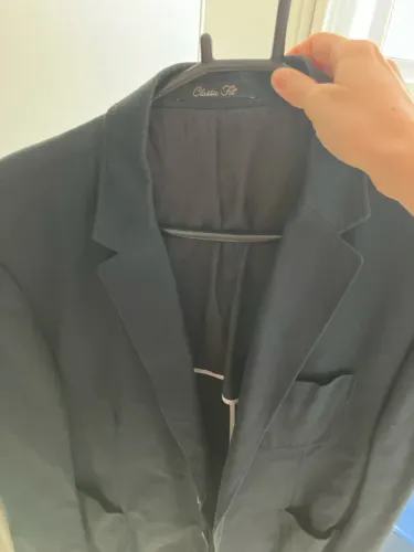 Lindo blazer azul marinho de algodão da marca Ricci&colella