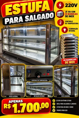 Vende-se estufa para salgados