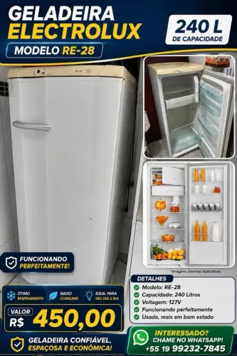 Geladeira/Refrigerador Eletrolux 