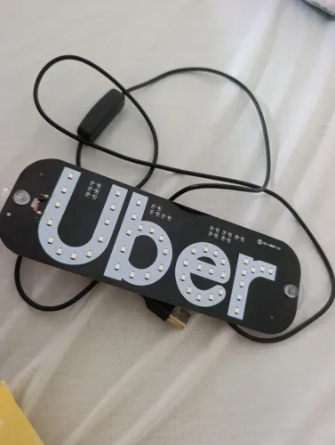 Placa led Uber 
