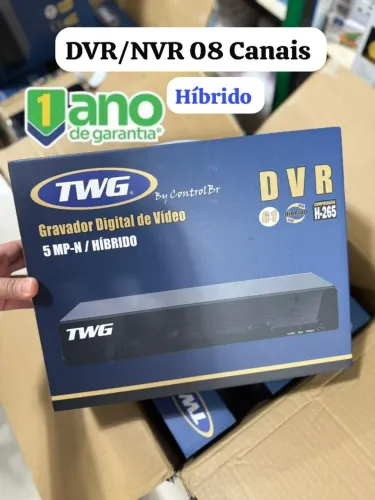 Gravador Digital de Vídeo (DVR) Híbrido 6x1 de 8 Canais da TWG,