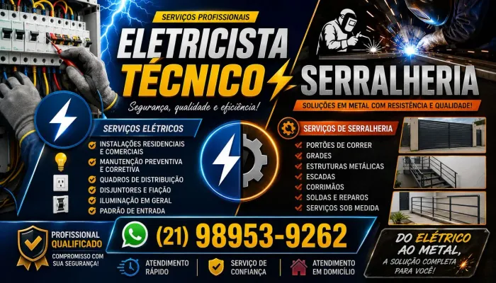 Eletricista técnico e serralheria