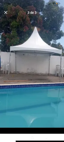 Alugamos tendas, mesas, cadeiras, toalhas, freezer e mini palco.