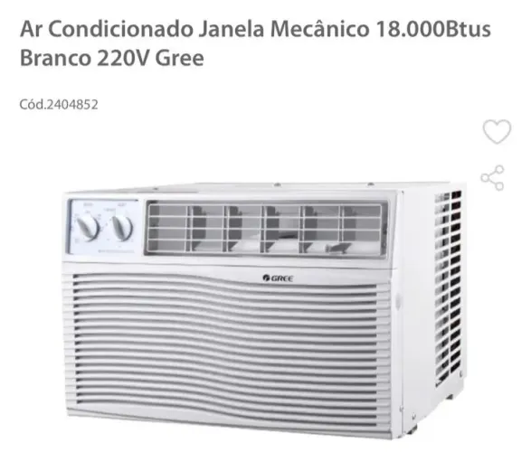 Ar condicionado.18.000BTUs