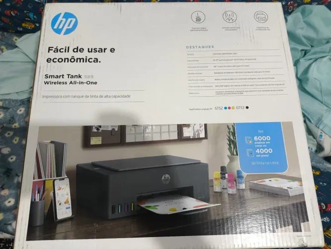IMPRESSORA HP SMART TANK 589 WIFI MULTIFUNCIONAL NOVA LACRADA NA CAIXA !