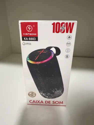 Caixa de Som Portátil KA-8883 Bluetooth 5.0 Preto