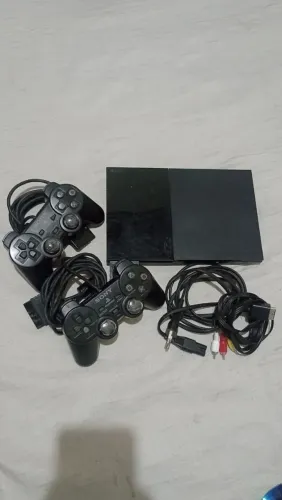 Ps2 slim com dois controles originais 