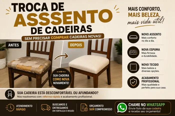 Reforma de Assento de Cadeiras | Atendimento Rápido