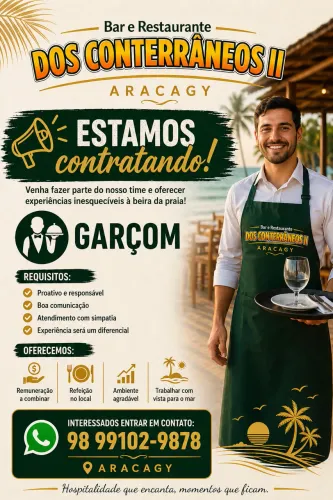 VAGA DE GARÇOM