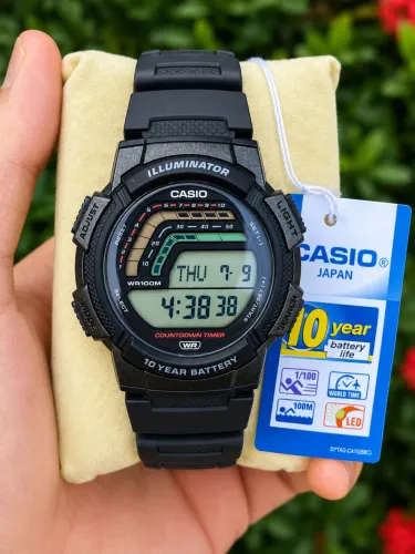 Relógio Casio WS-1800 45mm preto novo