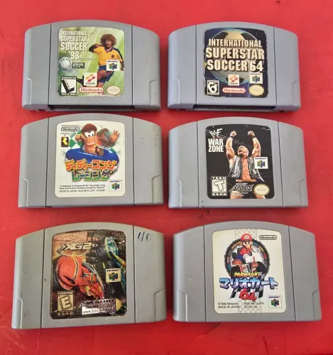 Lote de 6 jogos originais nintendo 64