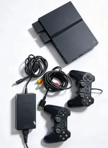 PlayStation 2 Slim 2 Controles e Fontes e Cabo