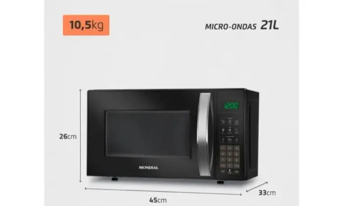 Microondas mondial 21L