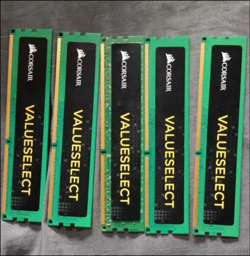 5 memórias RAM Valueselect 4gb