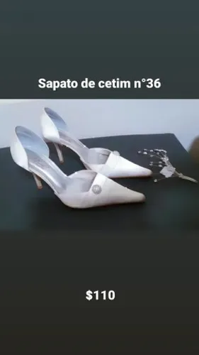 Sapato noiva cetim n°36