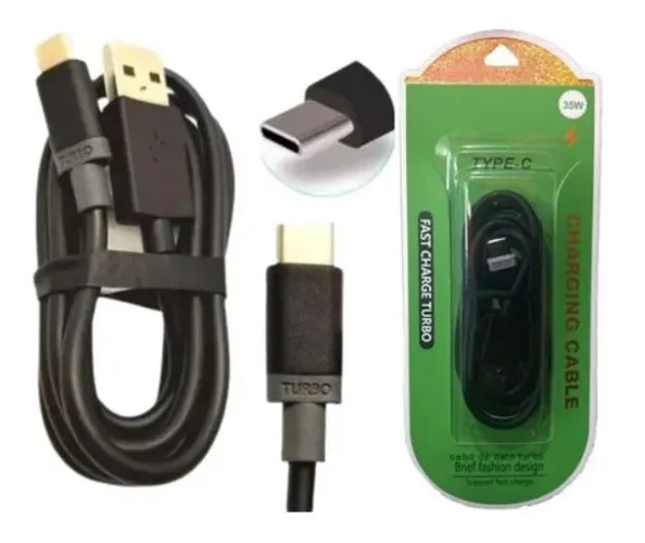 Cabo Carregador Turbo Power Tipo C Serve Qual quer Aparelho