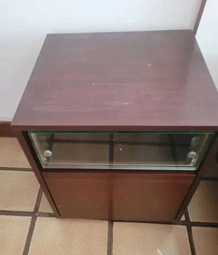 Nicho com gaveta e suporte p pastas suspensa