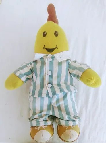Boneco de Pelúcia - Banana de Pijamas - Anos 90 - Glasslite - B1 - 35CM