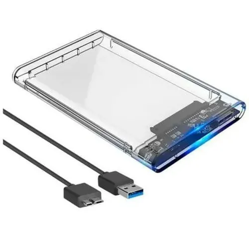 Case para Hd transparente Usb 3.0 transmissão 6gbps Sata 2.5" Hhd ou Ssd