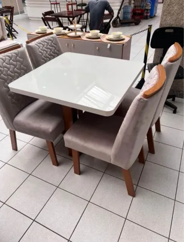 mesa de jantar 4 cadeiras iza